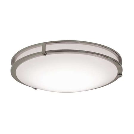 Afx LED Flush Mount, 18 in D, Silver, Steel CAF18L5AJUDSN-BB