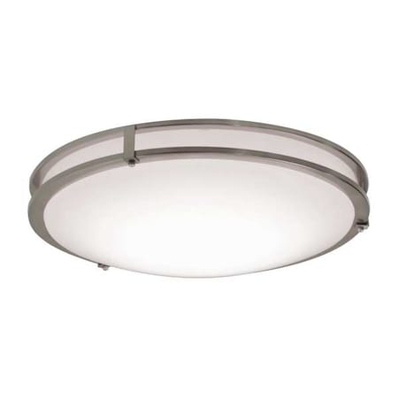 Afx LED Flush Mount, 24 in D, Silver, Steel CAF24L5AJUDSN-BB