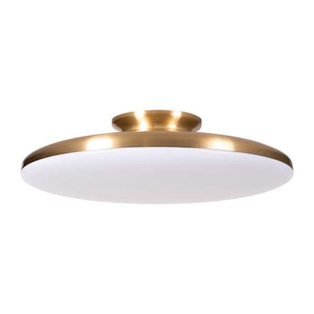 Afx LED Flush Mount, 15 in D, Gold, Steel SKYF15LAJD1SB