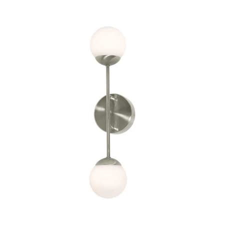 Afx Pearl2LightLEDSconce, Silver, Metal, 4inL PRLS0418L30D1SN