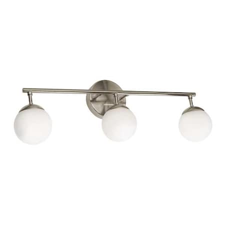 Afx Pearl3LightLEDVanity, Silver, Metal, 24inL PRLV2408L30D1SN