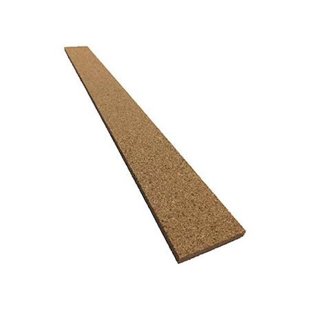 ZORO SELECT Cork, Strip, L 36 in, Plain Backing strip-qc3.5x36x1/2-p4