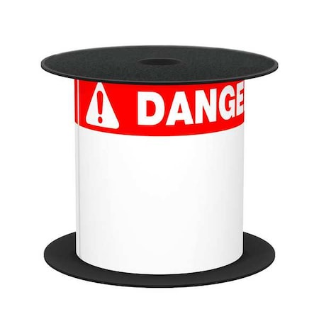 Brother Pre-CutLabelStockRoll, Red/White, Gloss BMSLT46DANGB