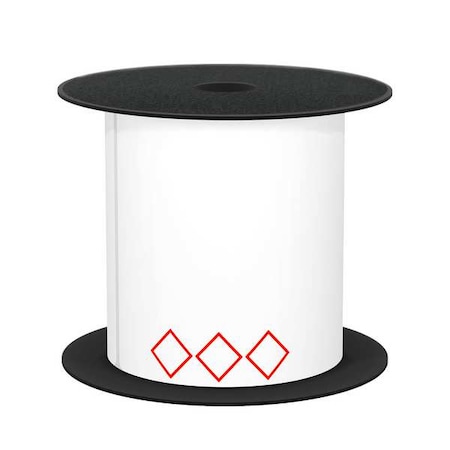 Brother Pre-CutLabelStockRoll, White/Red, Gloss BMSLT34GHS3V2