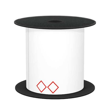 Brother Pre-CutLabelStockRoll, Red/White, Gloss BMSLT46GHS2V2