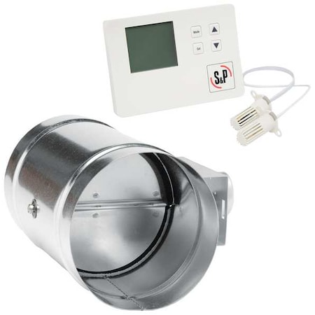 Soler & Palau Motorized Damper with Controller, 6 in MD6-ES24VK