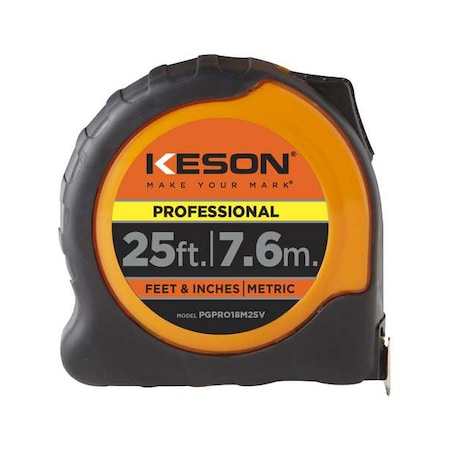 Keson Metric and SAE Tape Measure PGPRO18M25V