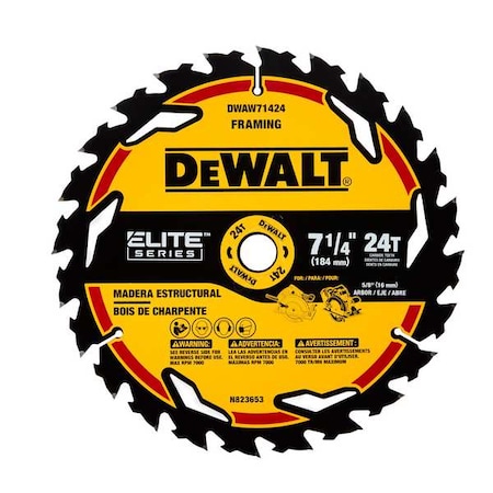 Dewalt CircularSawBlade, Carbide, Dia:7.25", PK10 DWAW71424B10