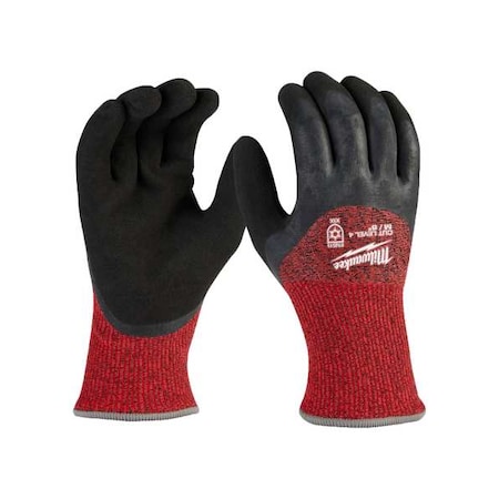 Milwaukee Tool Cut-Resistant Insulated Gloves, Cut Level A4 , Double Dipped , Latex , Sandy , M (8) 48-73-7941