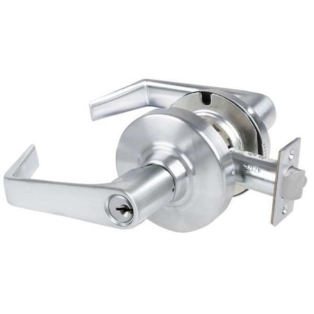 Schlage Sat Lever Storeroom Lock, Satin Chrome ALX80P SAT 626