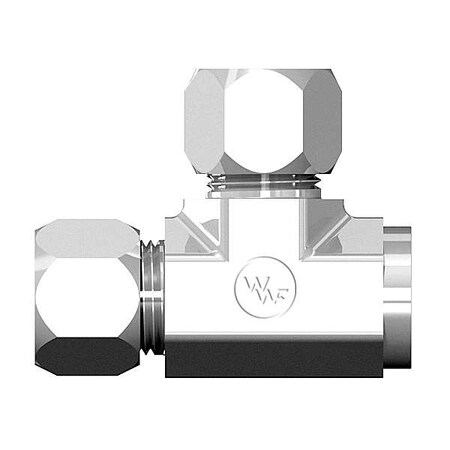 Weatherhead Tee, Steel, Comp1/4", FNPT1/8", Comp1/4" 7805X04X02X04