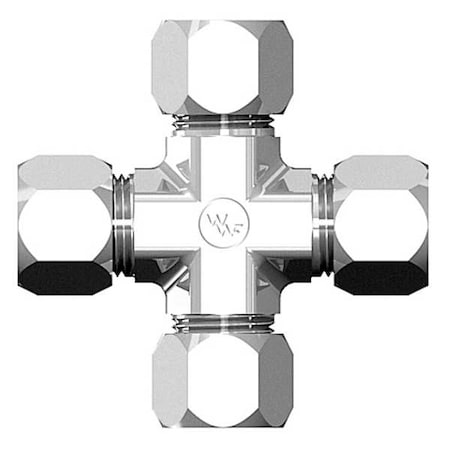 Weatherhead Cross, Steel, Comp3/4", 3/4", 3/4", 3/4" 7955X12X12X12X12