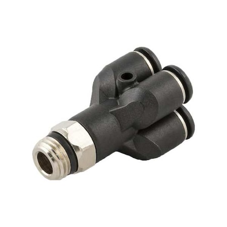 Aignep Usa Push to Connect Fitting, Nylon, Black 55340-4-1/4