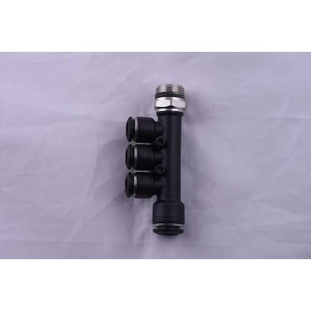 Aignep Usa Push to Connect Fitting, Nylon, Black 55360-6-4-1/8