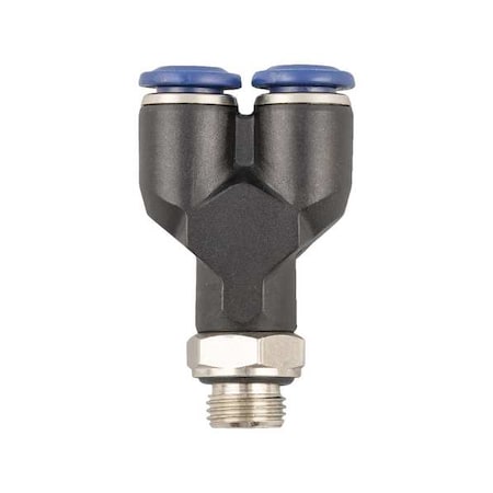 Aignep Usa Push to Connect Fitting, Nylon, Black 85320-05-02