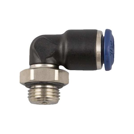 Aignep Usa Push to Connect Fitting, Nylon, Black 85110-05-02