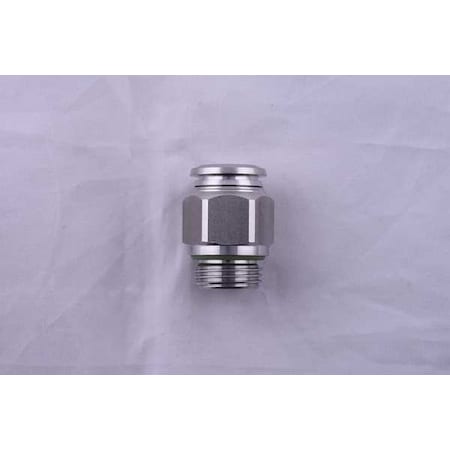 Aignep Usa Push to Connect Fitting, Stainless Steel, Silver 60020-6-M5