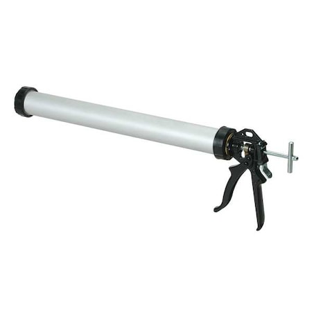 Cox Caulk Gun, 34 oz Container Size, Aluminum, 12:01, Full Barrel Frame, Black/Silver 51002-1000/2SC