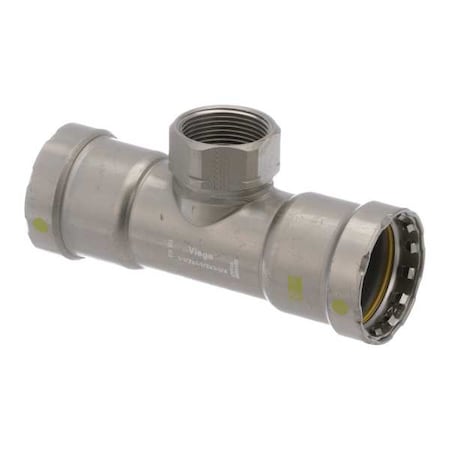 Viega Tee, Steel, Press-fit11/2", FNPT11/4" 25451