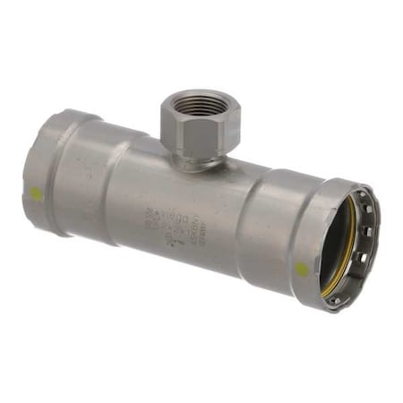 Viega Tee, Steel, Press-fit 2", 2", FNPT 1" 25466