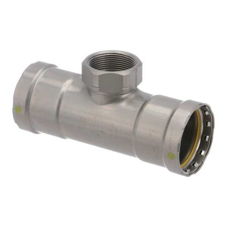 Viega Tee, Steel, Press-fit2", 2", FNPT11/2" 25476