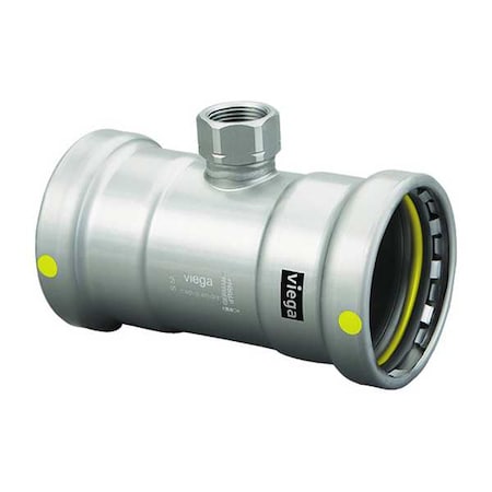 Viega Tee, Steel, Press-fit 3", 3", FNPT 3/4" 28730