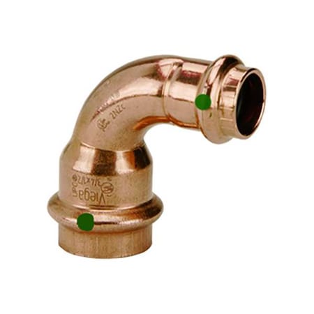 Viega Elbow, Copper, Press-fit 3/4", 1/2" 77325