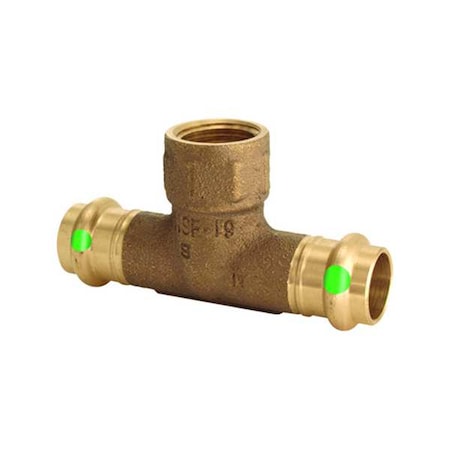Viega Tee, Bronze, Press-fit 2", 2", FNPT 1/2" 79790