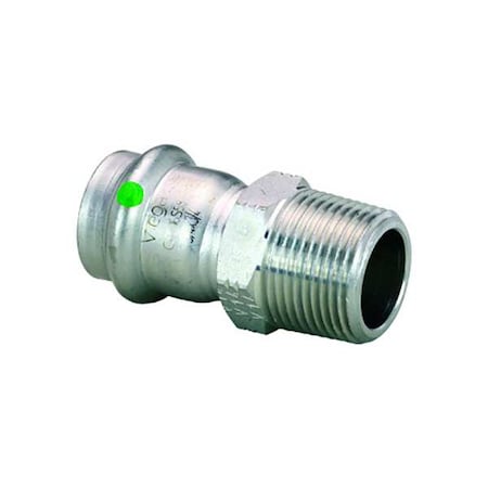 Viega Strt, SS, Press-fit 1/2 in, MNPT 1/2 in 80010