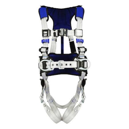 3M Dbi-Sala ExoFit(TM) X100 Fall Protection Harness, XL, 420 lb, Quick-Connect Chest/ Tongue Leg Straps 1401123