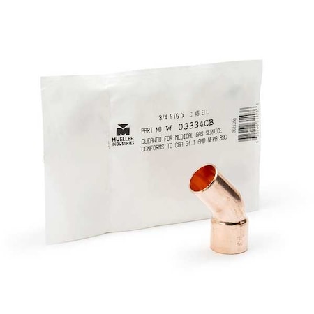 Streamline Elbow, Copper, Cup 3/4 in, FTG 3/4 in W 03334CB