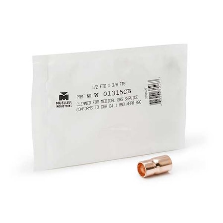 Streamline Straight, Copper, FTG 1 in, Cup 3/4 in W 01337CB