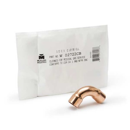 Streamline Elbow, Copper, Cup 1/4 in, Cup 1/4 in W 02716CB