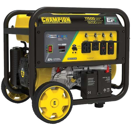 Champion Power Equipment Portable Generator, 9200 W Rated, 11500 W Surge, 76.7 / 38.3 A 100485
