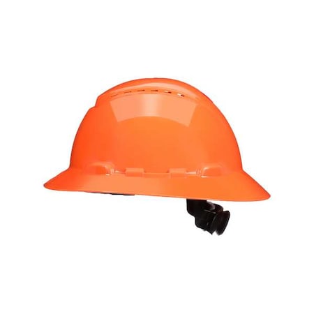 3M Full Brim SecureFit(TM) Full Brim Hard Hat, Type 1, Class C, Ratchet (4-Point), Orange H-806SFV-UV