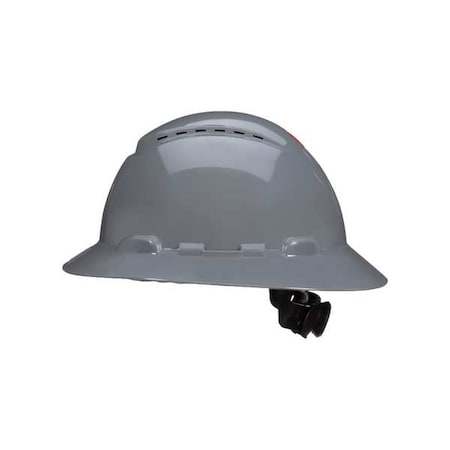3M Full Brim SecureFit(TM) Full Brim Hard Hat, Type 1, Class C, Ratchet (4-Point), Gray H-808SFV-UV