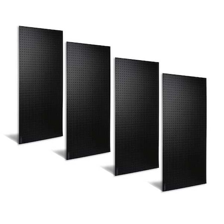 Triton Products (4) 24 In. W x 48 In. H x 1/4 In. D Black ABS Textured Pegboards with 1/4 In. Hole Size DB-4BK