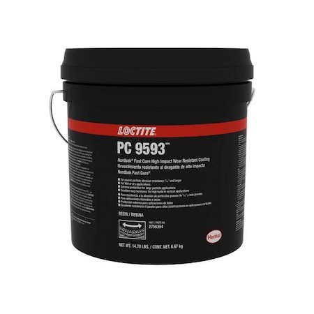 Loctite Construction Adhesive, PC 9593 Series, Blue, Pail, 2:01 Mix Ratio, 4 hr Functional Cure 2755354