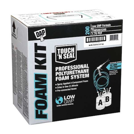 Touch 'N Seal Insulating Spray Foam Sealant Kit, Straw Application Method 41.56 lb, Cylinder, Cream 7565002200
