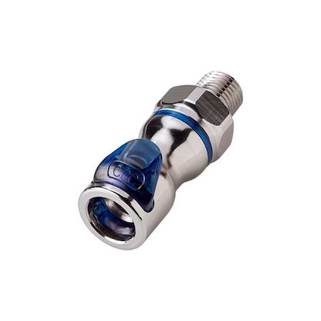 Cpc Quick Connection Coupling, Brass, 1/4 in LQ4D10004BLU