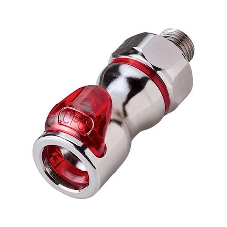 Cpc Quick Connection Coupling, Brass, 1/4 in LQ4D30004RED