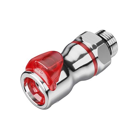 Cpc Quick Connection Coupling, Brass, 1/2 in LQ6D30008RED