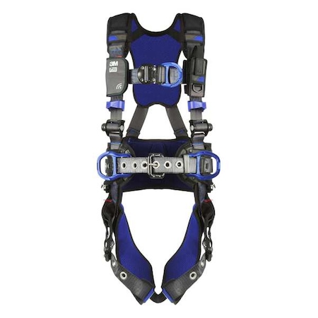 3M Dbi-Sala ExoFit(TM) X300 Fall Protection Harness, L, 420 lb, Quick-Connect Chest/ Tongue Leg Straps 1113177