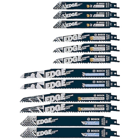 Bosch 6 and 9 in Reciprocating Saw Blade Set, BOSCH, 12 PK RDM012