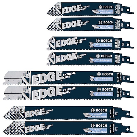 Bosch 6 in and 9 in Reciprocating Saw Blade Set, BOSCH, 8 PK RPM008