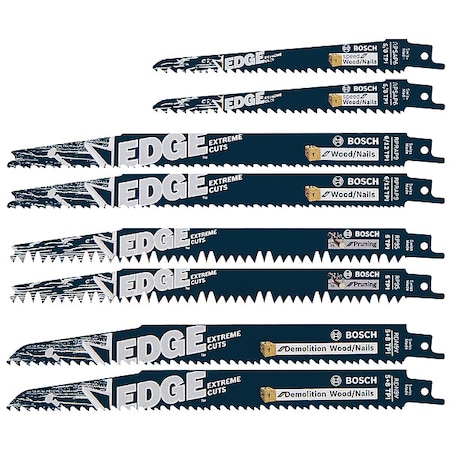 Bosch 6 and 9 in Reciprocating Saw Blade Set, BOSCH, 8 PK RPW008