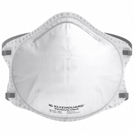 Kleenguard Particulate Respirator, N95, Molded, Adjustable, Molded Nose Clip, Universal 54625