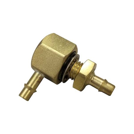 Mem-Co Mini Barb Fitting, SS, 31/32 in L 1/4BK3 1/2-L3 1/2-O-SS