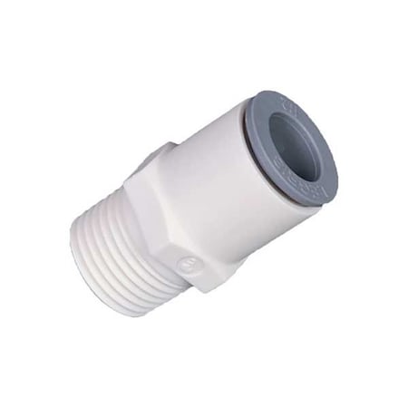 Parker Metric Plastic Push-to-Connect Fitting, Polymer, White 6505 08 13WP2