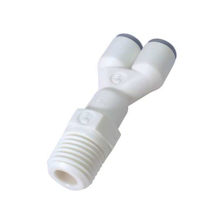 Parker Fractional Plastic Push-to-Connect Fitting, Polymer, White 6548 56 11WP2
